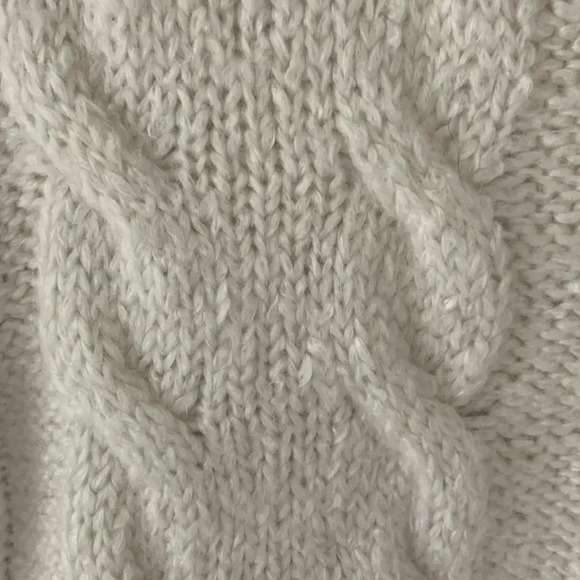 River Island crop cable knit chunky sweater cream size small - Picture 6 of 7